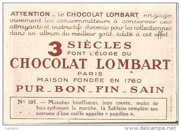 CHROMO IMAGE CHOCOLAT LOMBART VALLEE DE VARENGEVILLE - Lombart