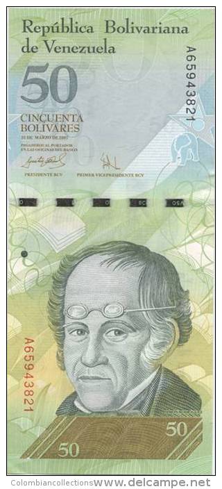Lote VB1, Venezuela, 6 billetes, Bank notes, (2, 5, 10, 20, 50, 100 bolivar fuerte), Fauna, bird, turtle, indigenous