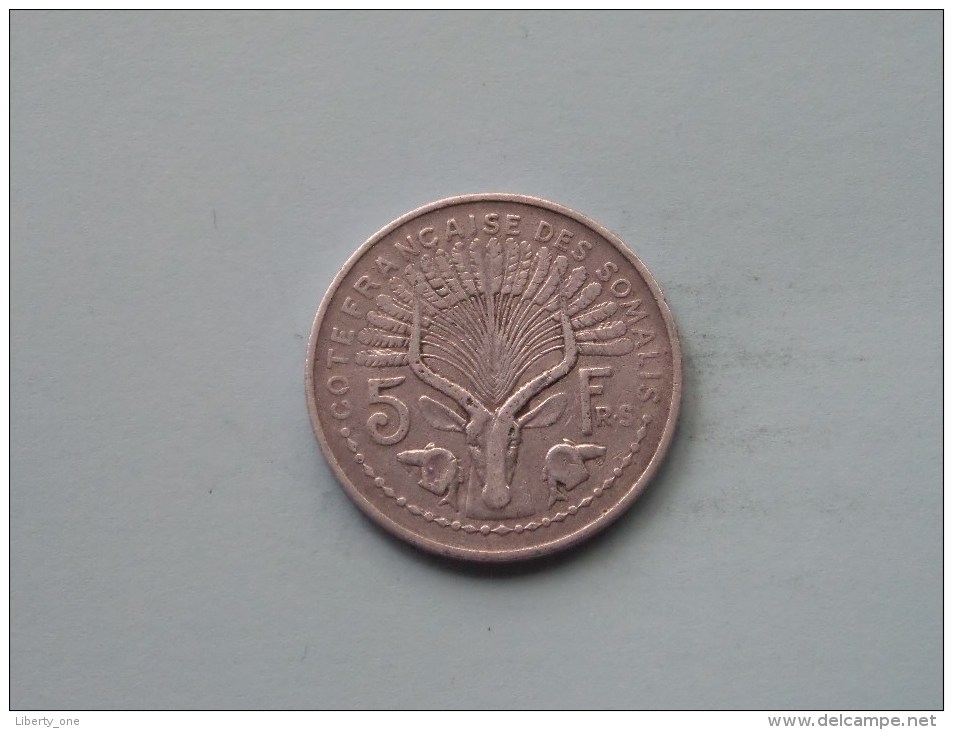 1948 - 5 Francs / KM 6 ( Uncleaned Coin / For Grade, Please See Photo ) !! - Somalie