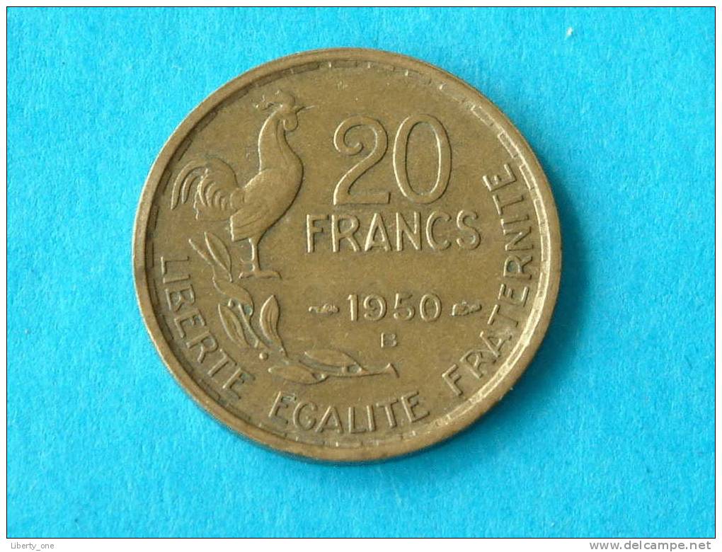 1950 B - 20 FRANCS / KM 917.2 ( For Grade, Please See Photo ) ! - Autres & Non Classés