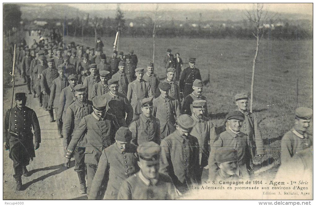 47 AGEN  Guerre 1914.18 Allemands En Promenade 2 Scans - Agen