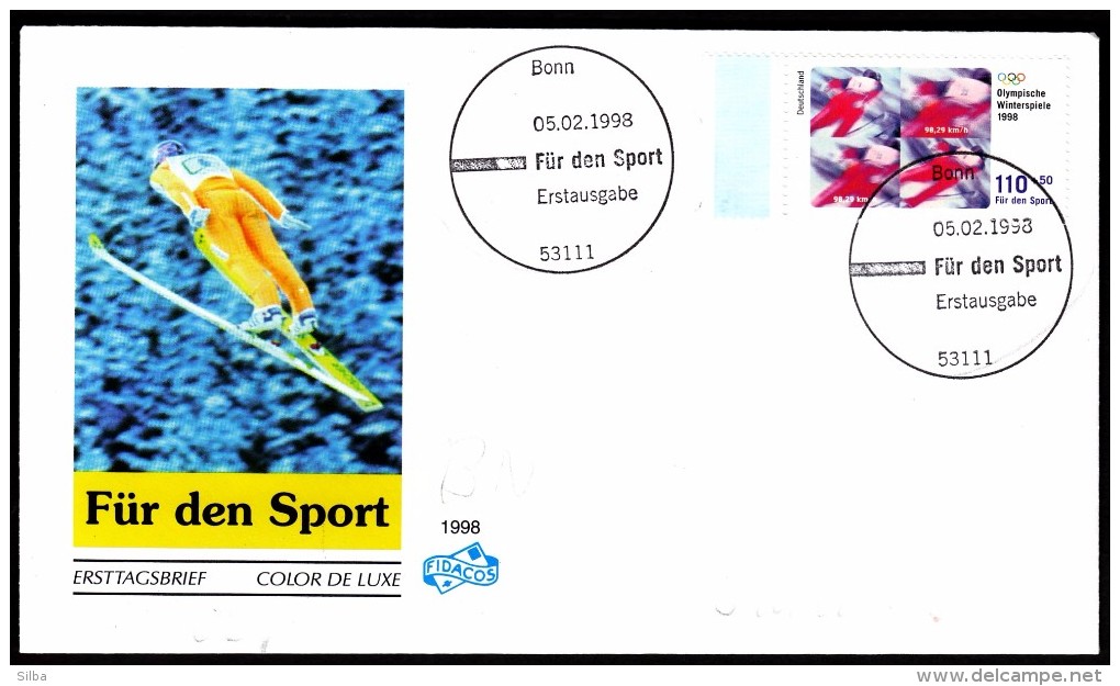 Germany Bonn 1998 For Sport Olympic Games Nagano Jump Skiing - Hiver 1998: Nagano