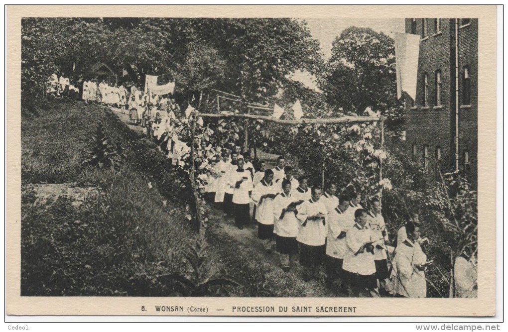 WONSAN  COREE  PROCESSION DU SAINT SACREMENT - Corée Du Sud