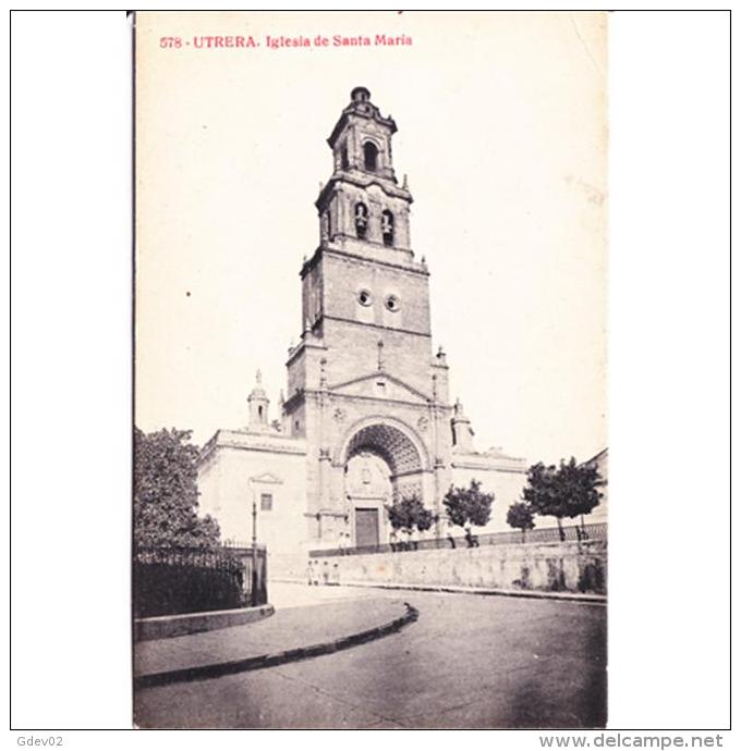 SVLLTPA1855-LFTD10130.Tarjeta Postal DE SEVILLA.Edificio E IGLESIA DE SANTA MARIA En UTRERA - Sevilla