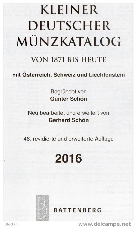 Germany Small Coins Catalogue 2016 New 17€ Numisbriefe+Numisblatt Schön Münzen-Katalog Of Austria Helvetia Liechtenstein - Altri & Non Classificati