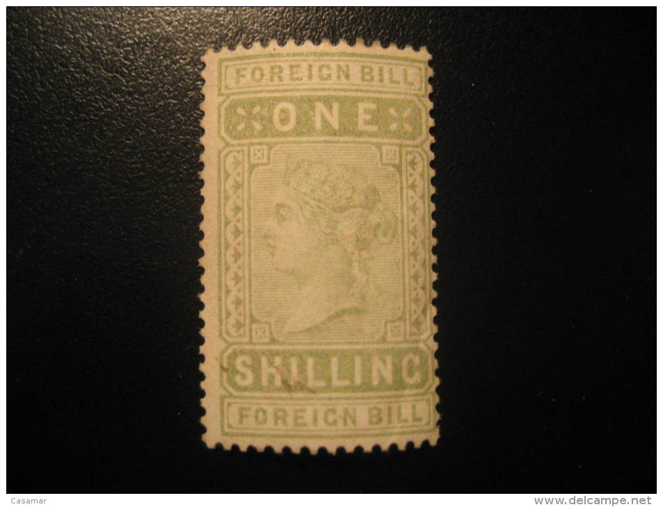 Foreign Bill One Shilling Revenue Fiscal Tax Postage Due Official England UK GB - Revenue Stamps