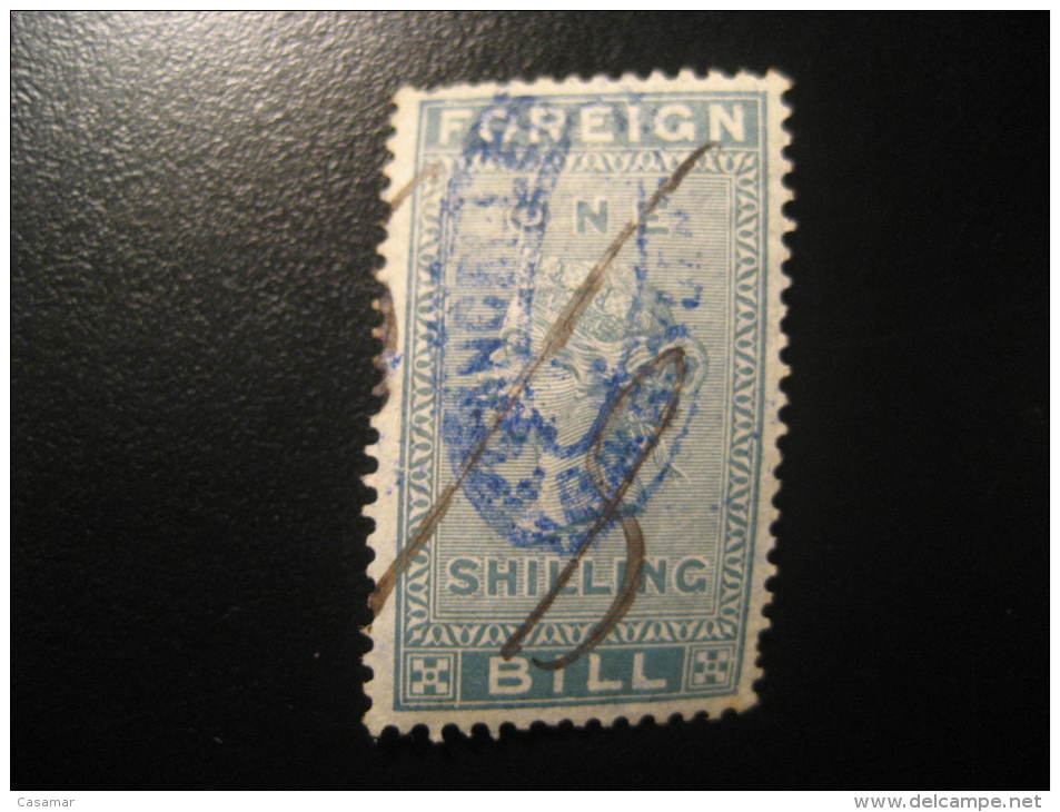 Foreign Bill 1 Shilling Revenue Fiscal Tax Postage Due Official England UK GB - Revenue Stamps