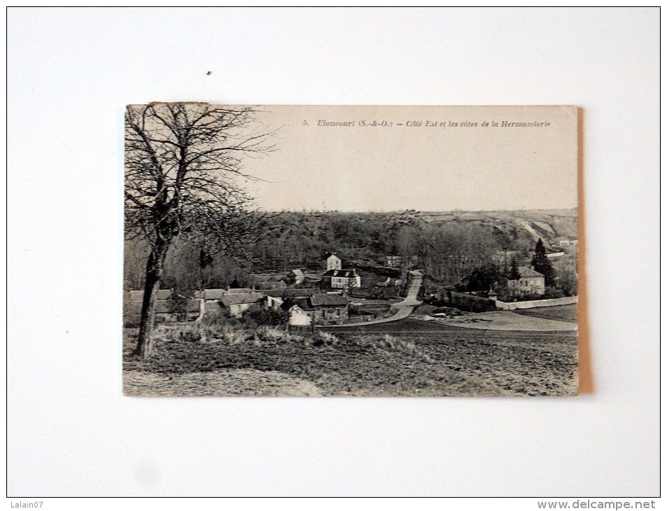 Carte Postale Ancienne : ELANCOURT : Coté Est Et Les Cotes De La Hermanderie, En 1913, TRES RARE - Elancourt