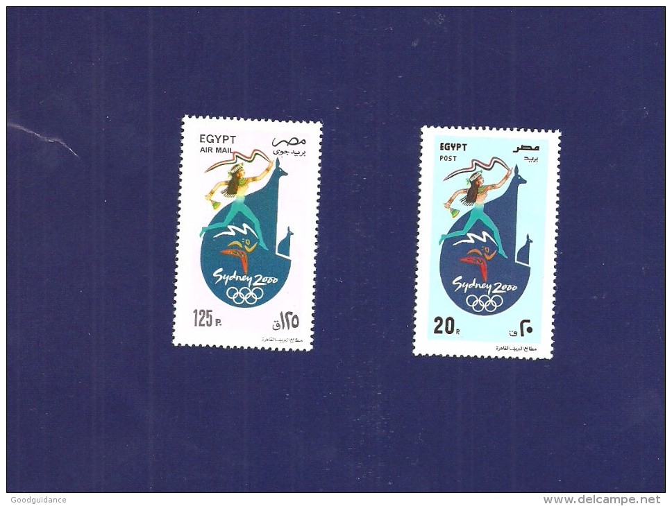 2000-Egypt- Olympic Games - Sydney, Australia-Complete Set 2v MNH** - Ete 2000: Sydney