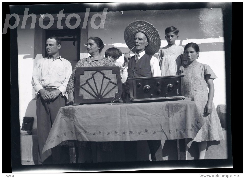 20s ORIGINAL AMATEUR LARGE NEGATIVE RADIO DAYS PORTUGAL NOT PHOTO NEGATIVO NO FOTO - Altri & Non Classificati