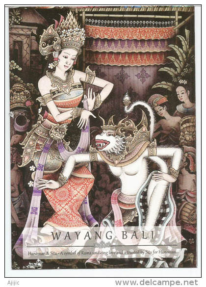 Culture Balinese: Hanoman & Sita, Belle Carte Postale Neuve Non Circulée De BALI - Azië