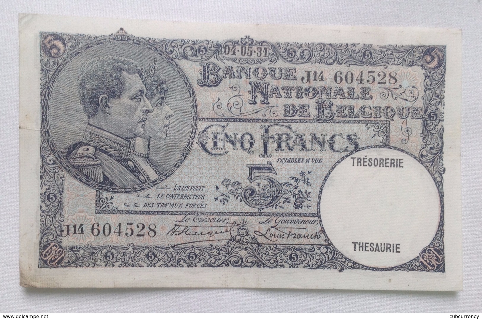 Belgium 5 Francs 1938 - 5 Francs