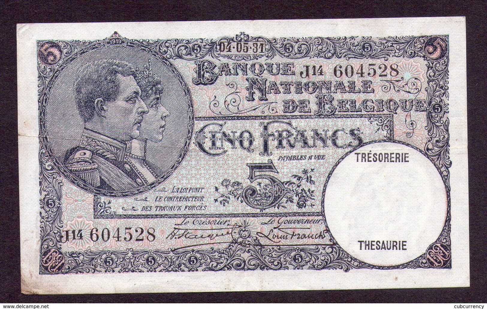 Belgium 5 Francs 1938 - 5 Francs