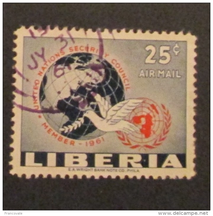 Liberia 1961 Member United Nations Security Council 25c Used - Liberia