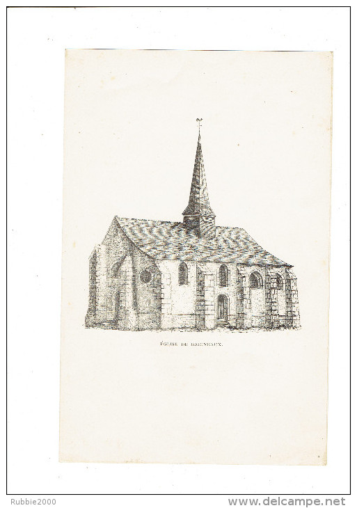 EGLISE DE BAIGNEAUX EN EURE ET LOIR PAR L ABBE METAIS VERS 1900 - Centre - Val De Loire