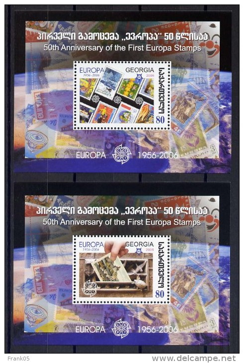 Georgien / Georgia / Géorgie 50th Anniversary Of The First Europe Stamp Souvenir Sheets / Blocks  ** - 2006