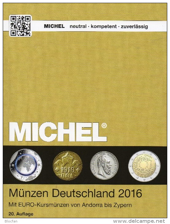 MICHEL Münzkatalog Deutschland 2016 Neu 27€ Mit DR Ab 1871 III.Reich BRD DDR Numismatik Coin Catalogue 978-3-95402-144-4 - Literatur & Software