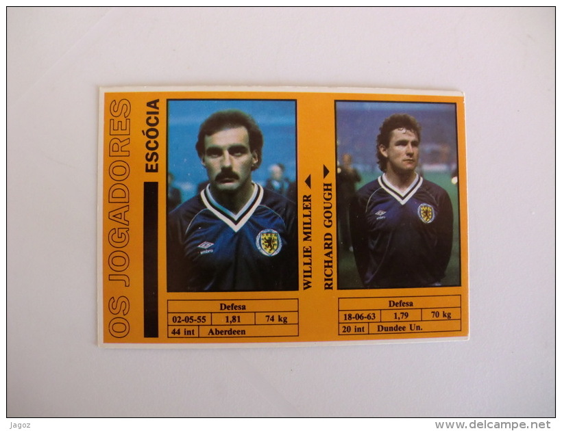 Football Futebol World Cup México 86 Scotland Willie Miller And Richard Gough Portugal Portuguese Pocket Calendar 1986 - Small : 1981-90