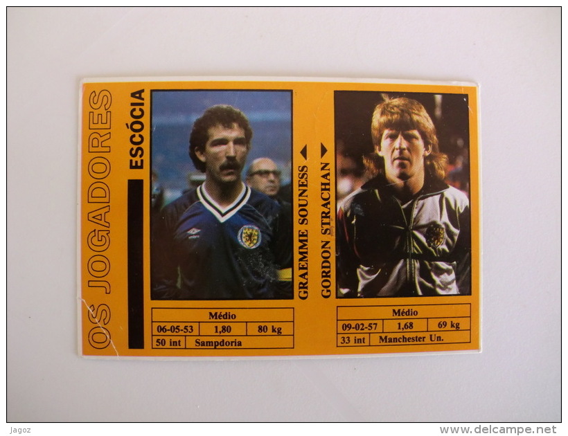 Football Futebol World Cup México 86 Scotland Graemme Souness Gordon Strachan Portugal Portuguese Pocket Calendar 1986 - Small : 1981-90