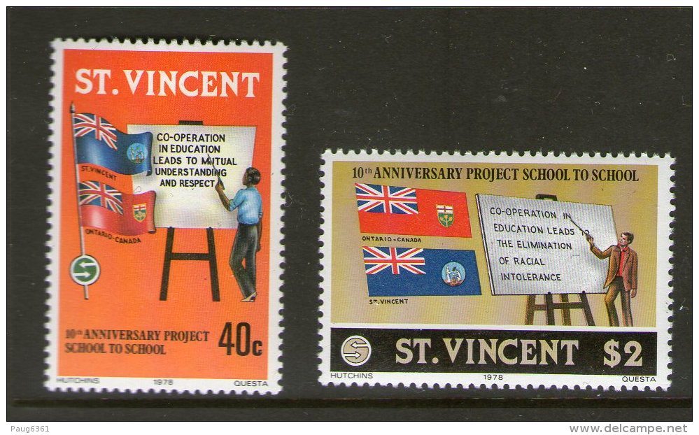 SAINT VINCENT 1978 ECOLE-DRAPEAUX  YVERT  N°  NEUF MNH** - St.Vincent (...-1979)