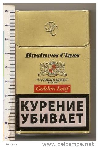 An Empty Box Of Cigarettes Business Class - Kaliningrad - 2015 - Contenitori Di Tabacco (vuoti)