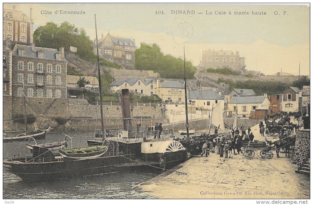 Dinard - Côte D´Emeraude - La Cale à Marée Haute - Collection Germain - Carte G.F. N°101 Colorisée, Non Circulée - Dinard