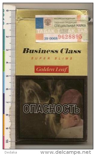 An Empty Box Of Cigarettes Business Class - Kaliningrad - 2014 - Contenitori Di Tabacco (vuoti)