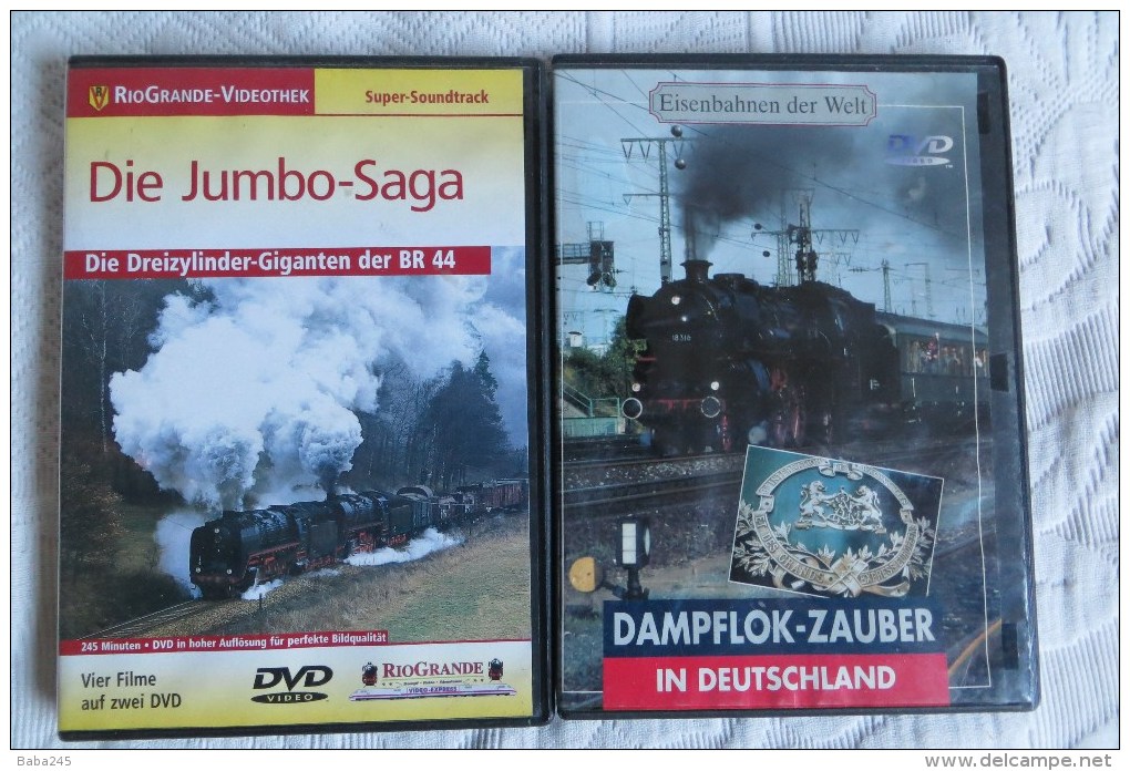 Trains A Vapeur Lot De 2 Dvd En Langue Allemande - Collections & Sets