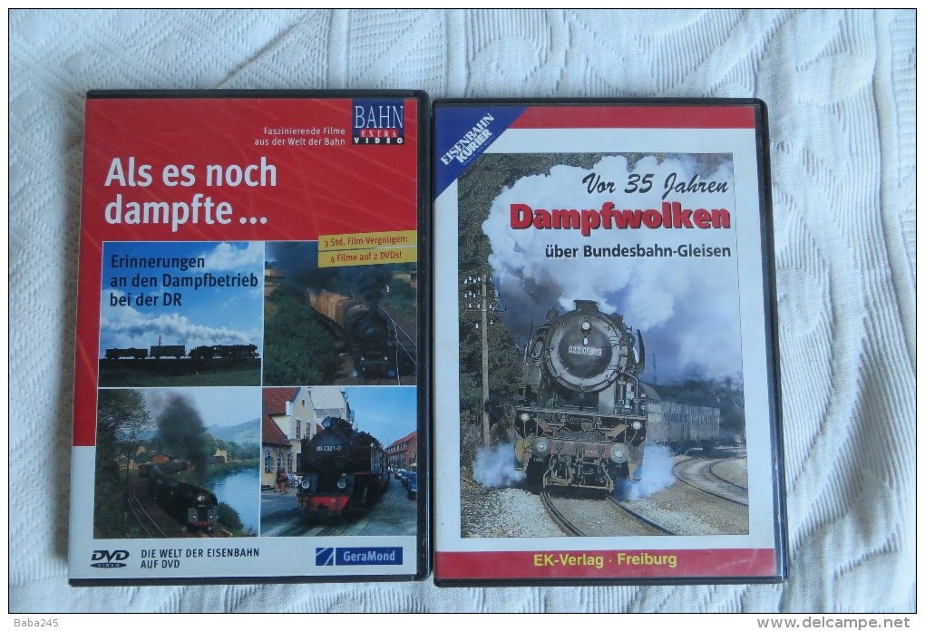 Trains A Vapeur Lot De 2 Dvd En Langue Allemande - Collections, Lots & Séries