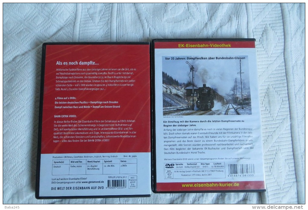 Trains A Vapeur Lot De 2 Dvd En Langue Allemande - Collezioni & Lotti