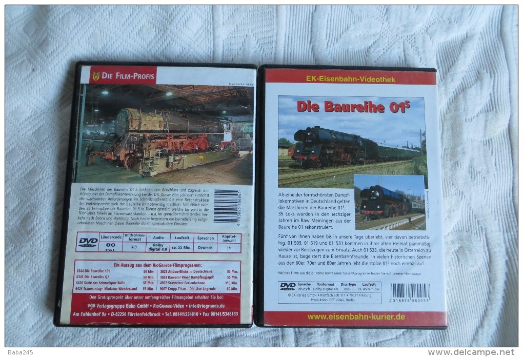 Trains A Vapeur Lot De 2 Dvd En Langue Allemande - Collezioni & Lotti