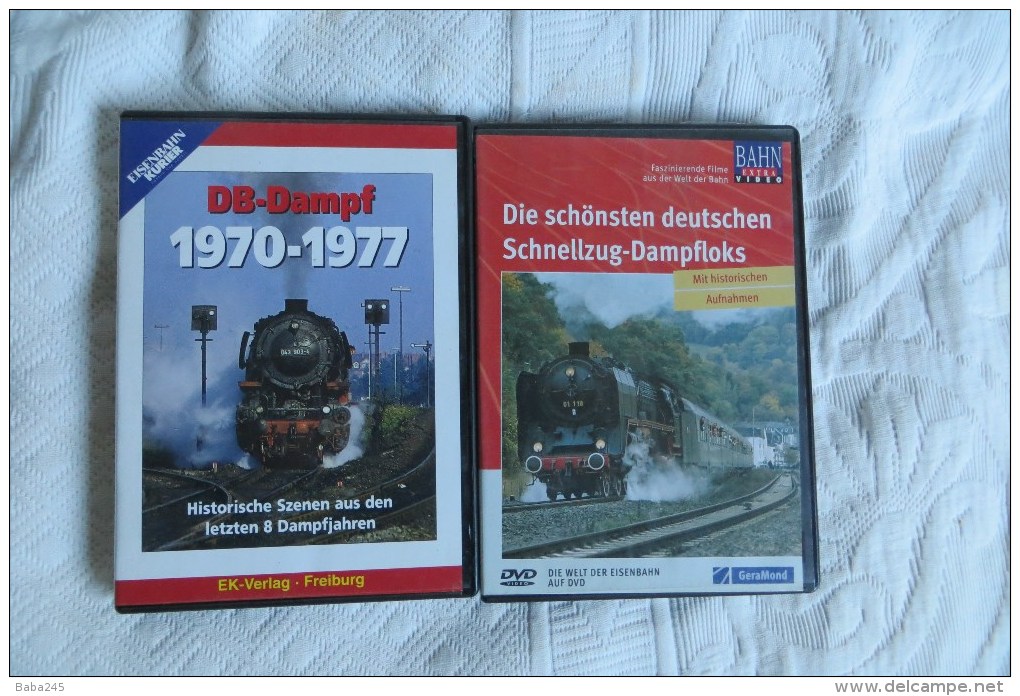 Trains A Vapeur Lot De 2 Dvd En Langue Allemande - Collections, Lots & Séries