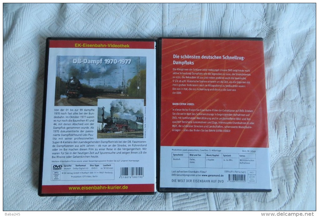 Trains A Vapeur Lot De 2 Dvd En Langue Allemande - Collections & Sets