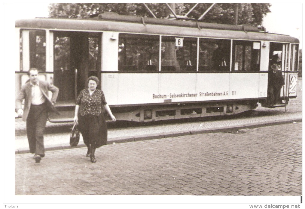 Photo Originale-Foto Tram Strassenbahn Tramway-Linie-6-Bochum-Gelsenkirchen-Gelsenkirchener Strassenbahnen A.6 111 - Eisenbahnen