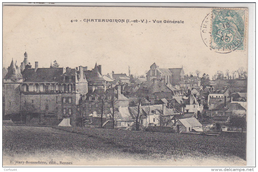 CHÂTEAUGIRON : Vue Générale - L'Eglise Et Son Ancien Clocher - - Châteaugiron