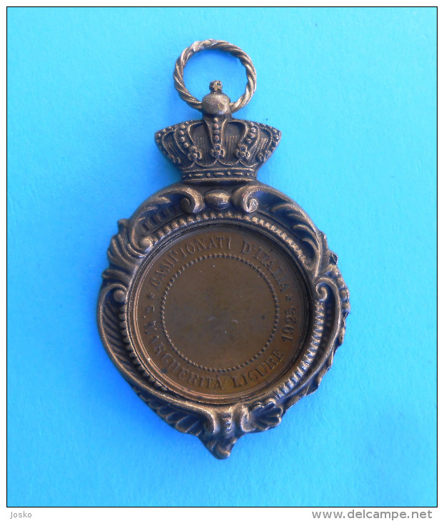 ITALY ROWING CHAMPIONSHIP 1925. SANTA MARGHERITA LIGURE GENOVA Antique Medal * Aviron Rudersport Canottaggio Italia FISA - Roeisport