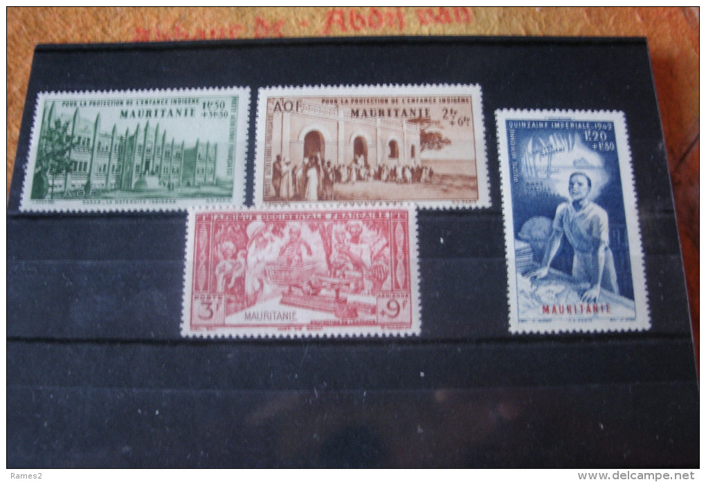 Timbres Des Colonies Francaises   Mauritanie  PA ** N° 6/7/8/9... - Neufs