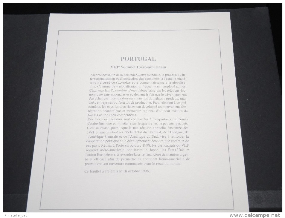 PORTUGAL - Bloc Luxe Avec Texte Explicatif - Belle Qualité - À Voir -  N° 11633 - Blocs-feuillets