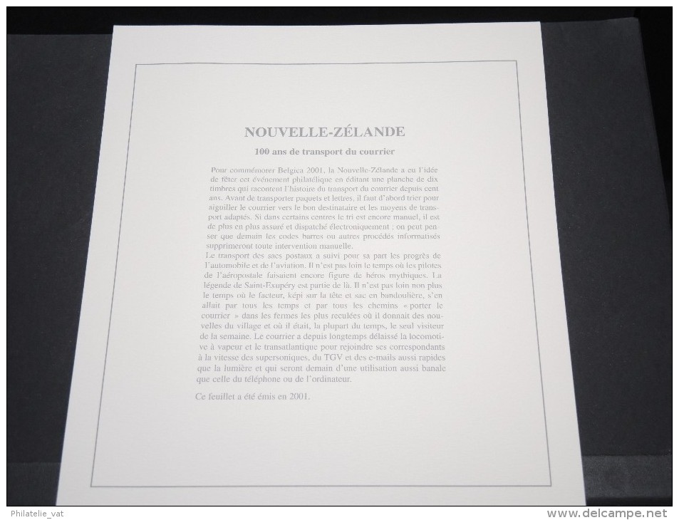 NOUVELLE ZELANDE - Bloc Luxe Avec Texte Explicatif - Belle Qualité - À Voir -  N° 11647 - Blocs-feuillets