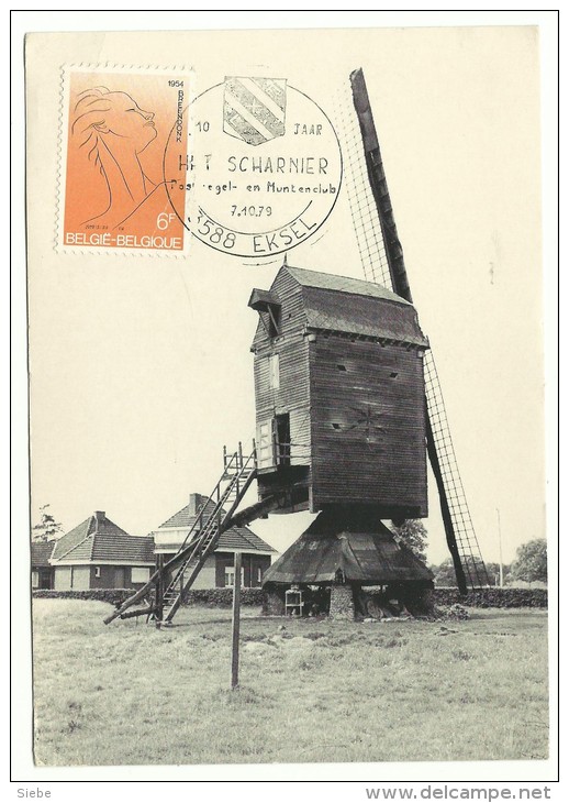 Eksel - 4 Maximumkaarten - Windmolen - Kerk - Kapel - 1971-1980