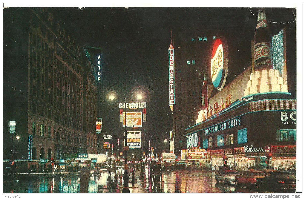 New York City (USA, Stati Uniti) Times Square, "the Great White Way", By Night - Time Square