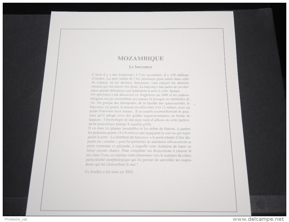 MOZAMBIQUE - Bloc Luxe Avec Texte Explicatif - Belle Qualité - À Voir -  N° 11681 - Mozambique