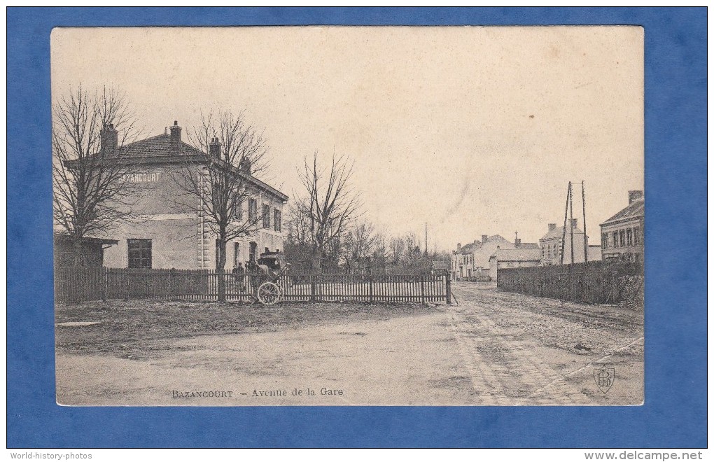 CPA - BAZANCOURT - La Gare Et L' Avenue - 1905 - Bazancourt