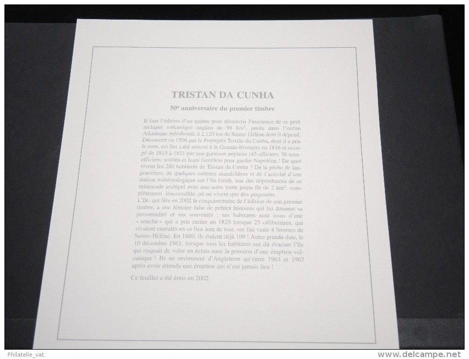 TRISTAN DA CUNHA - Bloc Luxe Avec Texte Explicatif - Belle Qualité - À Voir -  N° 11685 - Tristan Da Cunha