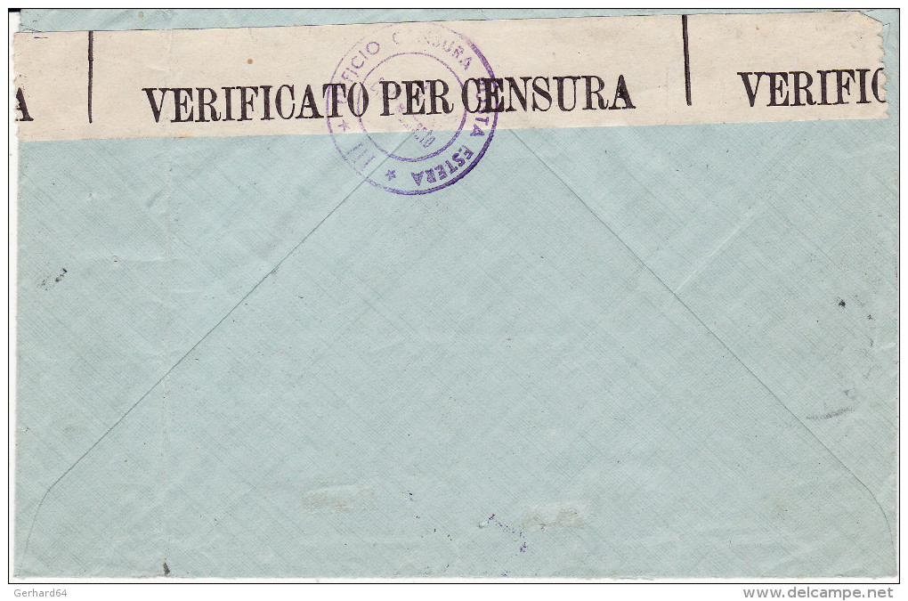 Au Verso = VERIFICATO PER CENSURA - Ufficio Censura Posta Estera * III * (1943) (Lot LG 25) - Storia Postale