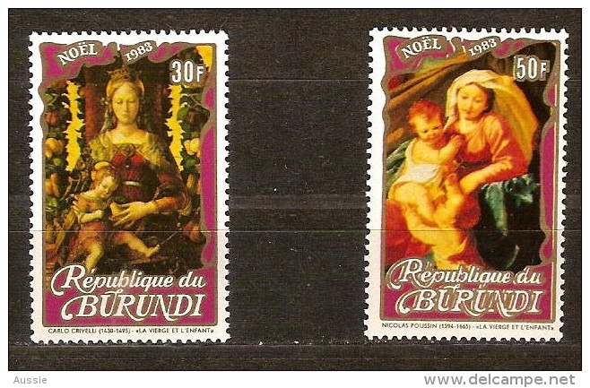 Burundi 1983 OCBnr 912-913 Yvert 884-885 *** MNH   Noel Kerstmis Christmas - Neufs