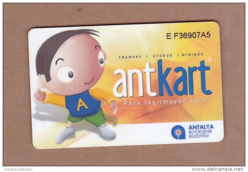 AC- MULTIPLE RIDE BUS PLASTIC CARD ANTALYA, TURKEY PUBLIC TRANSPORTATION - Autres & Non Classés