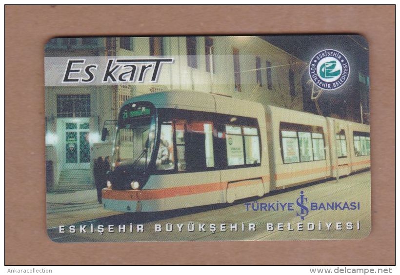 AC- MULTIPLE RIDE TRAIN, PASSENGER FERRY & BUS PLASTIC CARD ESKISEHIR, TURKEY PUBLIC TRANSPORTATION - Autres & Non Classés