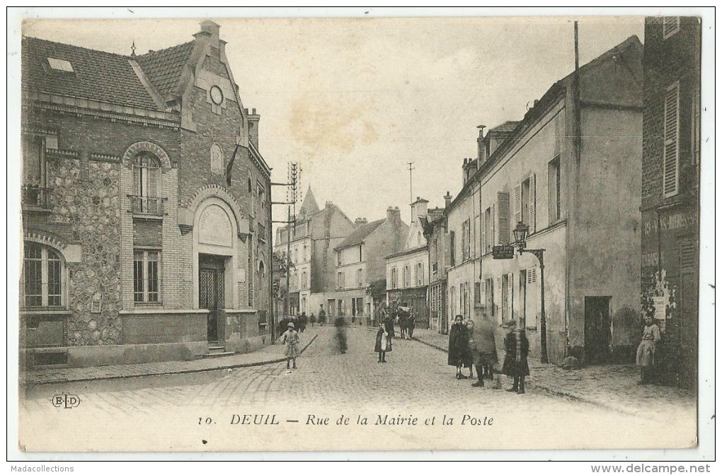 Deuil La Barre  (Val D´Oise) Rue De La Mairie Et La Poste - Deuil La Barre