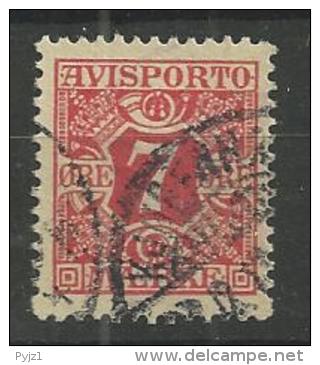 1907 USED Danmark,  Avisporto (newspapers), Watermark Crown - Postage Due